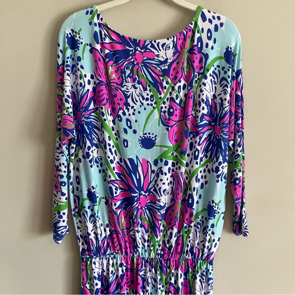 Lilly Pulitzer Cara Dress Dolman In the Garden Resort White Floral Multi S - Picture 5 of 12